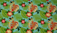 MILL CREEK HANKO KEYWEST BLUE TROPICAL FLORAL OUTDOOR FABRIC BY THE YARD 54"W