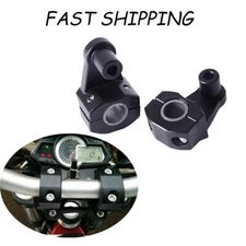 2pcs Motorcycle Handlebar Risers 7/8" to 1 1/8" 22mm 28mm Bar Risers Mount Clamp