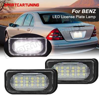 Full LED License Plate Lights Lamp For Mercedes W203 CLK C209 W209 A209 SL R230