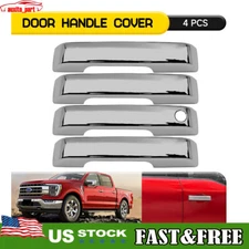 For 2023-2025 Ford F250 F350 F450 Chrome Door Handle Covers F-150 (W/O SMK)