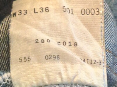 555 VALENCIA ST LEVI LVC 501XX VTG 1955 BIG E RED LINE SELVEDGE