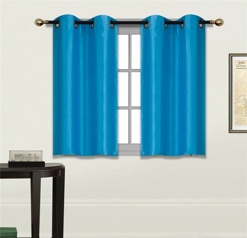 1 PAIR Designs Grommets Insulated Blackout Thermal Window Drape Curtain D24 - Picture 27 of 38