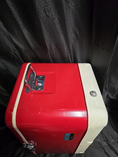 Large Vintage Thermos Brand Retro Heavy Duty Red Cooler Ice Box Chest e - Picture 6 of 8
