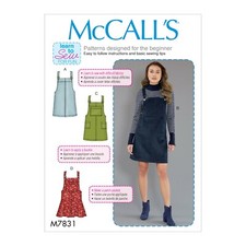 McCalls Schnittmuster M7831 - Trägerrock - J...