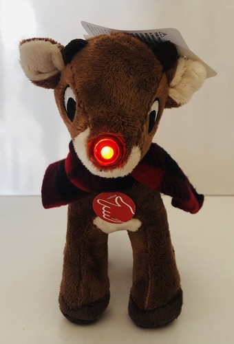 Light - Up Musical 7" RUDOLPH The Red Nosed Reindeer Plush Toy Christmas Gift - Picture 7 of 9