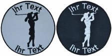 Golf golfer patch embroidered with text of choice 10cm 800