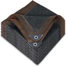 50% Black Shade Cloth, 10 X 20 FT Durable Mesh Tarp with Grommets, Garden Sunblo