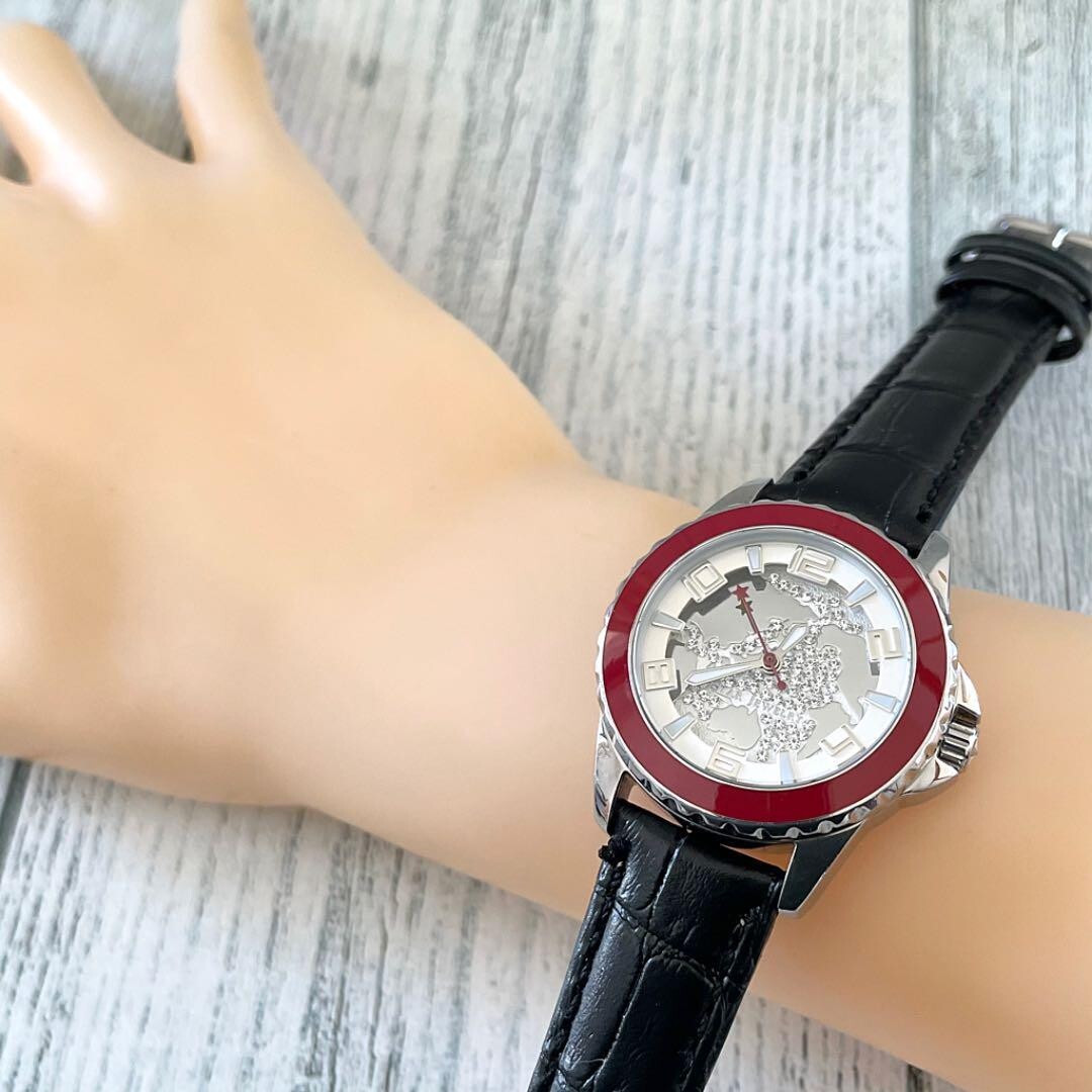 美品 STAR JEWELRY レッドダイヤル 腕時計 STAR JEWELRY Watch Red Star Jewelry Used From Japan Check