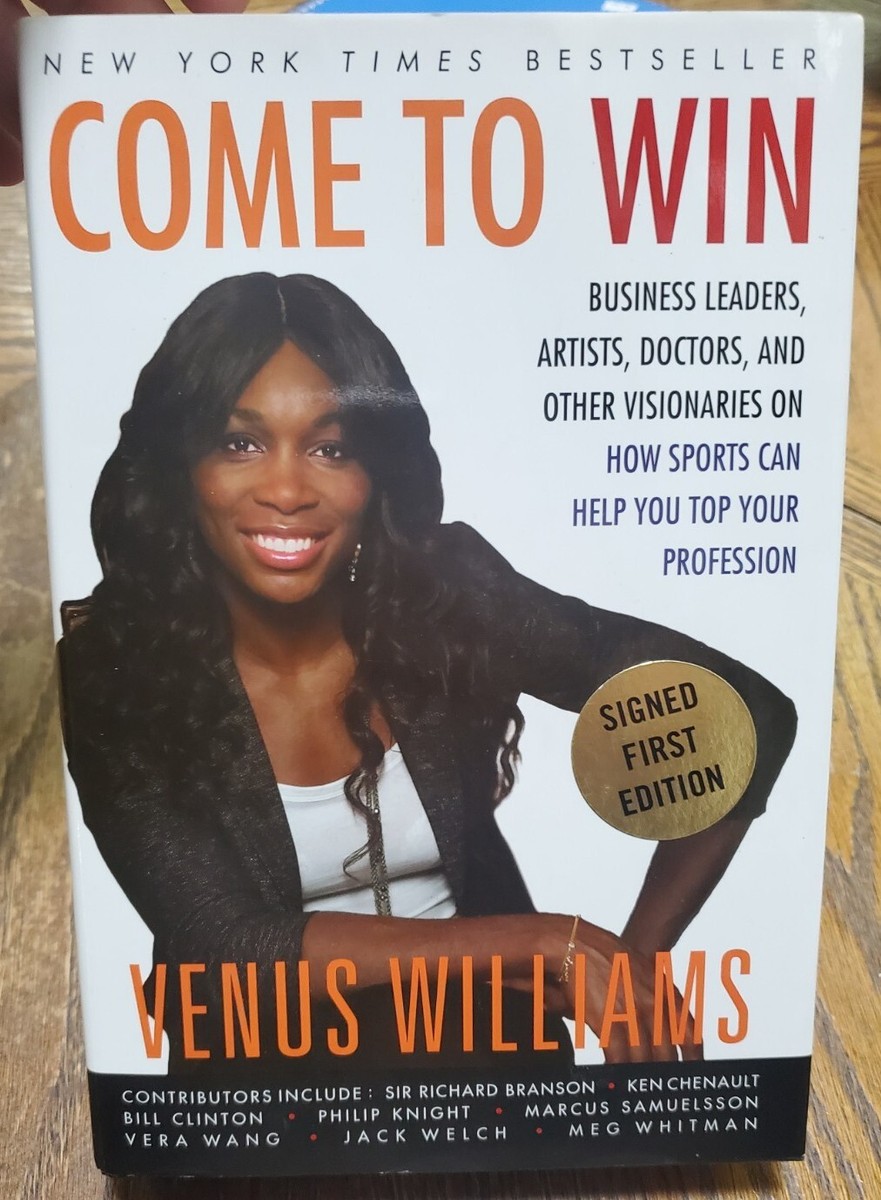 To Venus 98 N.Y USA 現代アート 額装　サインあり　箱あり NICE Autographed Signed Tennis Venus Williams Book 