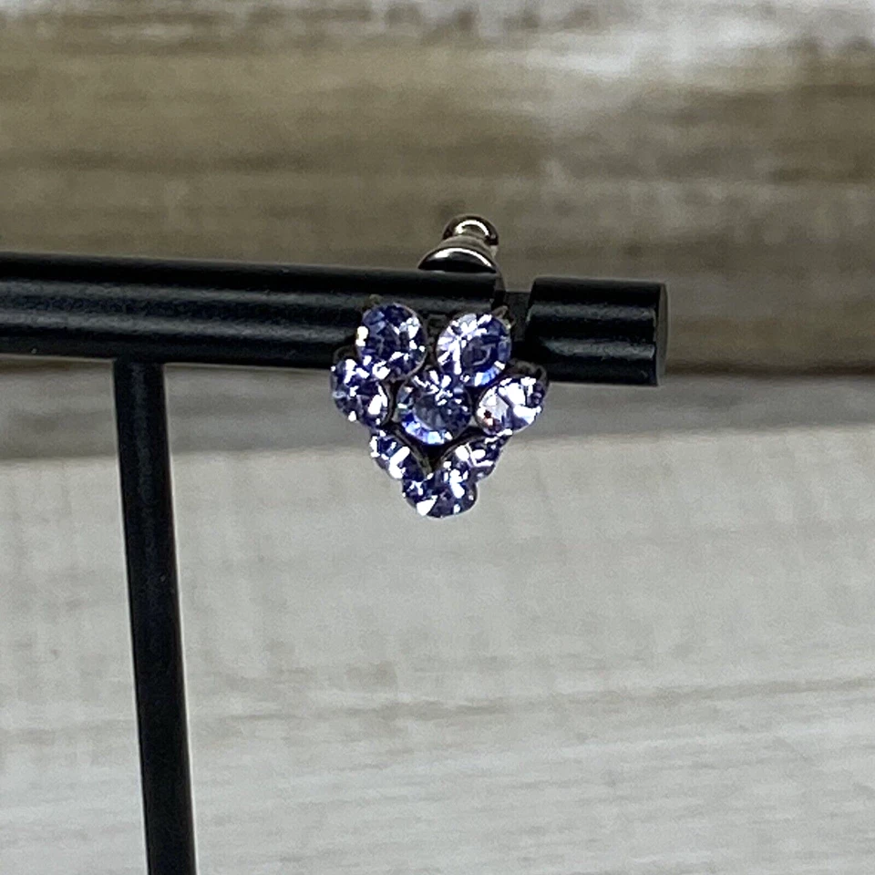 Pendientes vintage Konplott de Miranda KO piedras de color púrpura bronce antiguo Foto 2 de 4