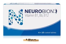 Neurobion Vitamin B1, B6, B12 for Numbness, Tingling & Nerve Relief 60s Tablets