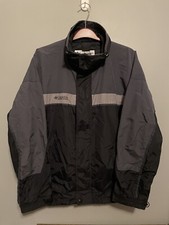 Vintage Columbia Interchange Bugaboo Jacket Black Grey Men's L Windbreaker E412
