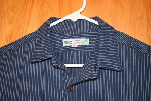 EPAULET CHAINSTITCH HICKORY STRIPE PATTERN AMAZING SZ SMALL - Picture 2 of 3