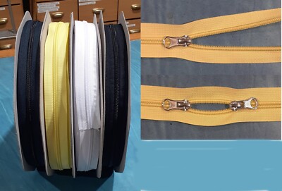 Cerniera, Zip Lampo A Metraggio 1 Cursore O 2 Cursori Catena 6 Larghezza Cm. 3,2