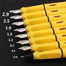 Jinhao Duckbill Calligraphy Fountain Pen, 0.38 - 2.9 mm nibs, Yellow