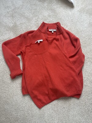 Twinset 100% Cashmere Rot Gr 40 Maria Di Ripabianca made in Italy