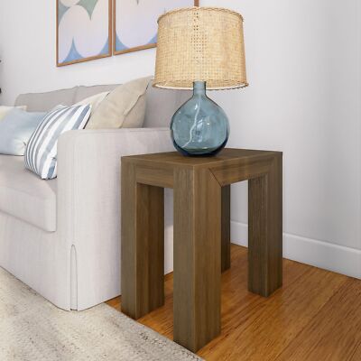 Modern Rectangular Side Table Slim Side Table For Living Room Narrow Nightstand 