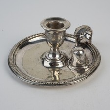 Elkington & Co. Kerzenhalter Nachtlicht mit Fingerhalter versilbert