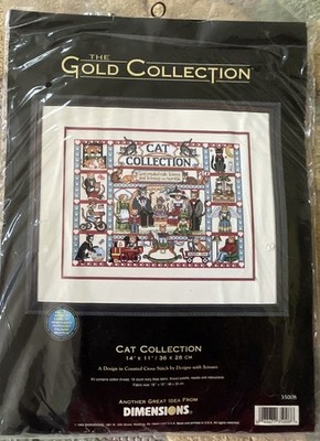 Dimensions Gold Collection Cat Collection Counted Cross Stitch Kit - Free Ship