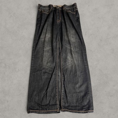 Ecko Unltd wide-leg baggy Y2K skater denim jeans mens size 38