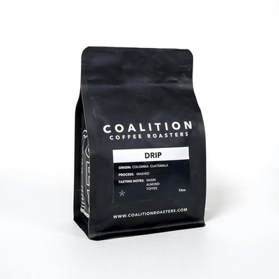 Coalition Coffee Roasters Drip Blend Whole Bean Coffee, 12 oz, Medium Roast