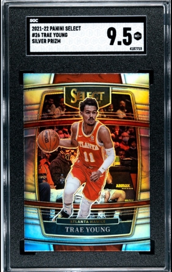 π Trae YOUNG *Silver Prizm* SGC 9.5 2021 Panini Select #26 POP 1 π₯ Mint Plus
