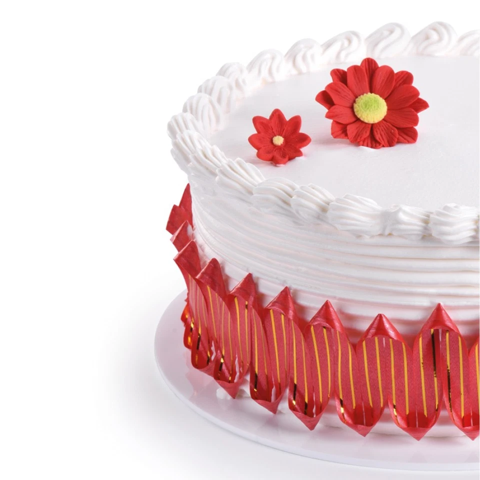 Nastro in plastica GIROTORTA da Pasticceria - colore ARGENTO lucido - 1 metro - Immagine 4 di 4