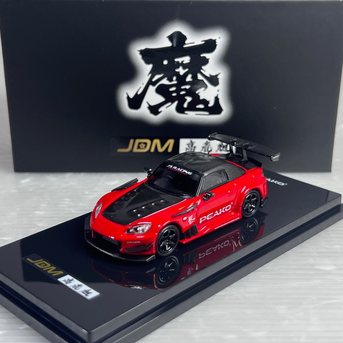 1/64 INNO64 X Peako Honda J's racing S2000 red for HK JDM
