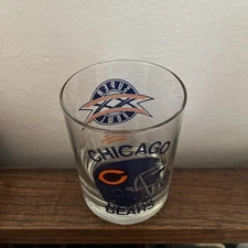 Chicago Bears Super Bowl XX 1986 Rocks Drinking Glass Tumbler