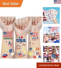 Exquisite American Flag Temporary Tattoos Perfect for Parties and Celebrations