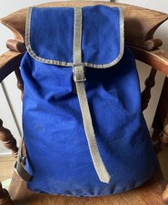 Vintage Millet Le Sherpa Backpack / Rucksack, Bonatti Faded Blue Canvas