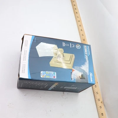 Westek Single LED Downlight Vanity Sconce Light with Remote Satin Gold 5"