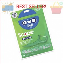Oral-B Glide Complete Floss Picks, Dental Floss Picks, Scope Outlast, 75-ct
