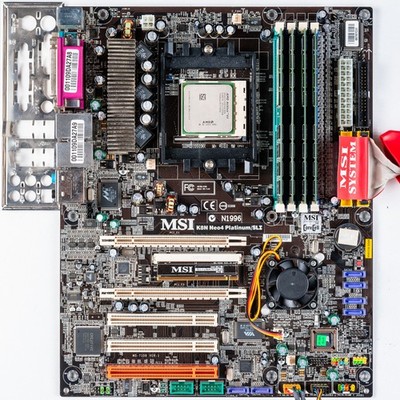 MSI K8N Neo4 SLI Platinum Socket 939 ATX Motherboard DDR PCIe x16 AMD Athlon 64