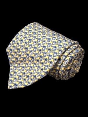 Vineyard Vines Gill St. Bernard's School NJ Silk Necktie/Tie Blue Knights Logo