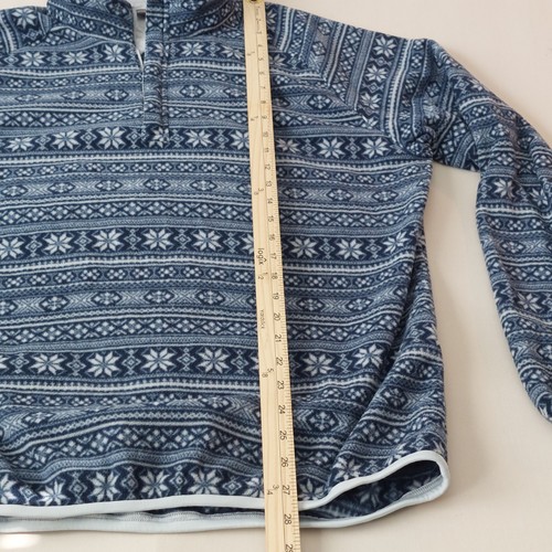 Suéter Pullover Peter Millar Warmth 1/4 Cremallera Polar L Azul Fair Isle Copo de Nieve - Imagen 9 de 15