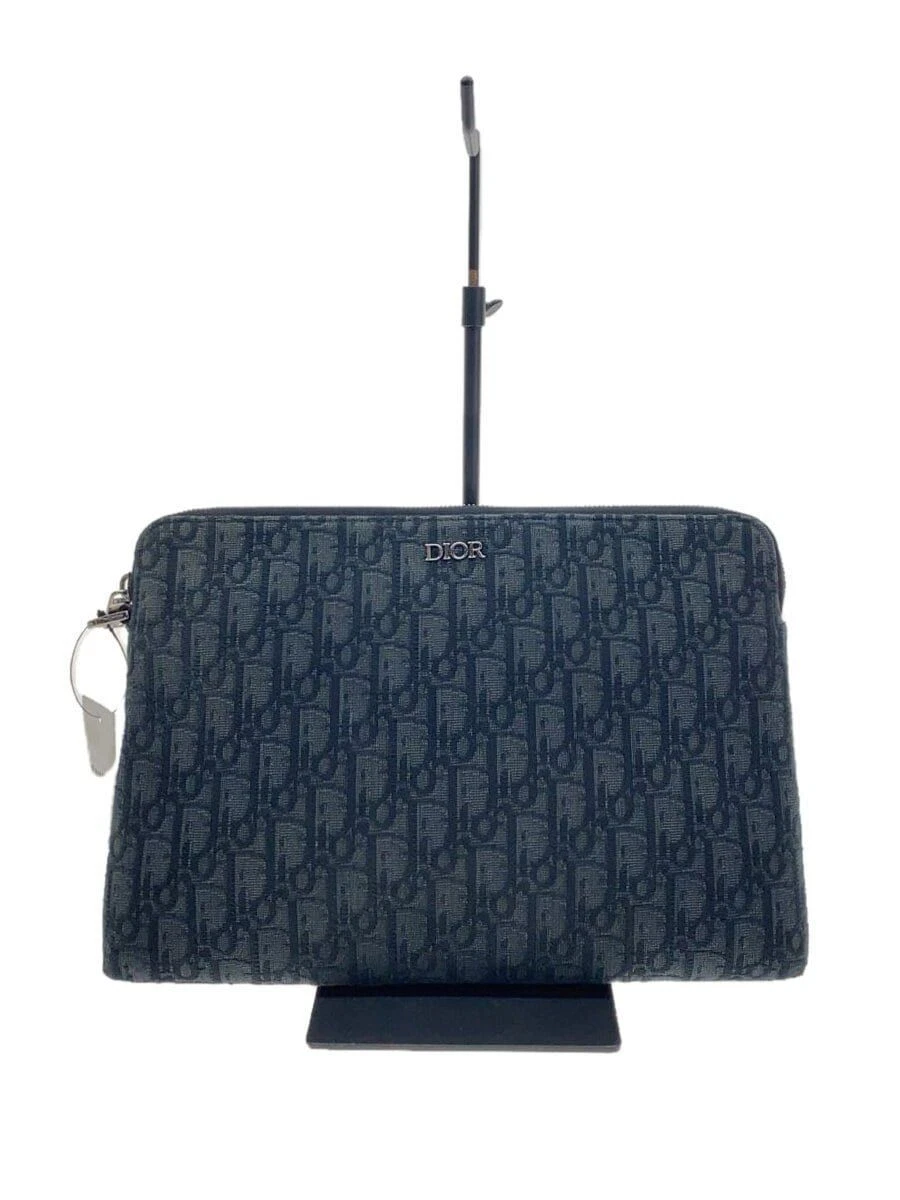 Dior HOMME Autre sac pochette jacquard oblique toile noir monogramme 2OBCA251