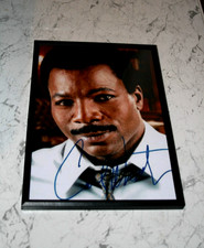 A4 Framed Glossy Print Carl Weathers in Shirt & Tie Signed Actor Director NFL