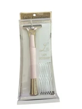 Vintage Lady Eversharp Beauty Razor by Schick w/Blades Pink & Gold NEW
