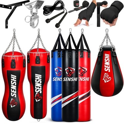 Boxsack Boxsack 3ft 4ft 5ft schwer gefüllt MMA Boxen Muay Thai Outdoor