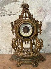 Vintage West German Metal Table Clock Marked AGDA for Spares or Repair