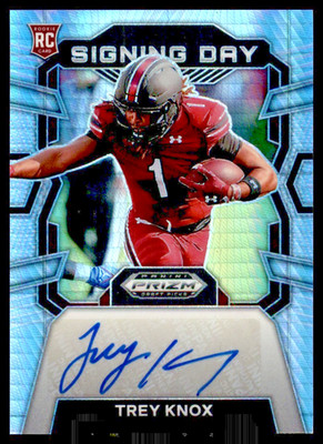 2024 Panini Prizm Draft Picks Signing Day Trey Knox #SD-TKX Hyper Prizm (AU, RC)