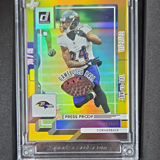 Donruss Press Proof Marcus Peters Ravens #78 Jax vs Bal Game Used Ball 11/22