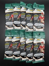 Lot of (10) 2025 Panini Prizm NFL Football Value Fat Pack Cello Sealed NEW!
