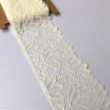 4 Inches Wide Stretchy Lace for Bridal Wedding Decorations, Sewing DIY Making an