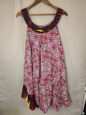 Sleeveless Pink Red Floral Midi Dress African Print.