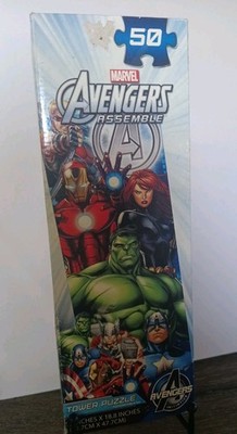 Marvel Avengers Assemble Tower Puzzles 50 Pieces New In Box Complete