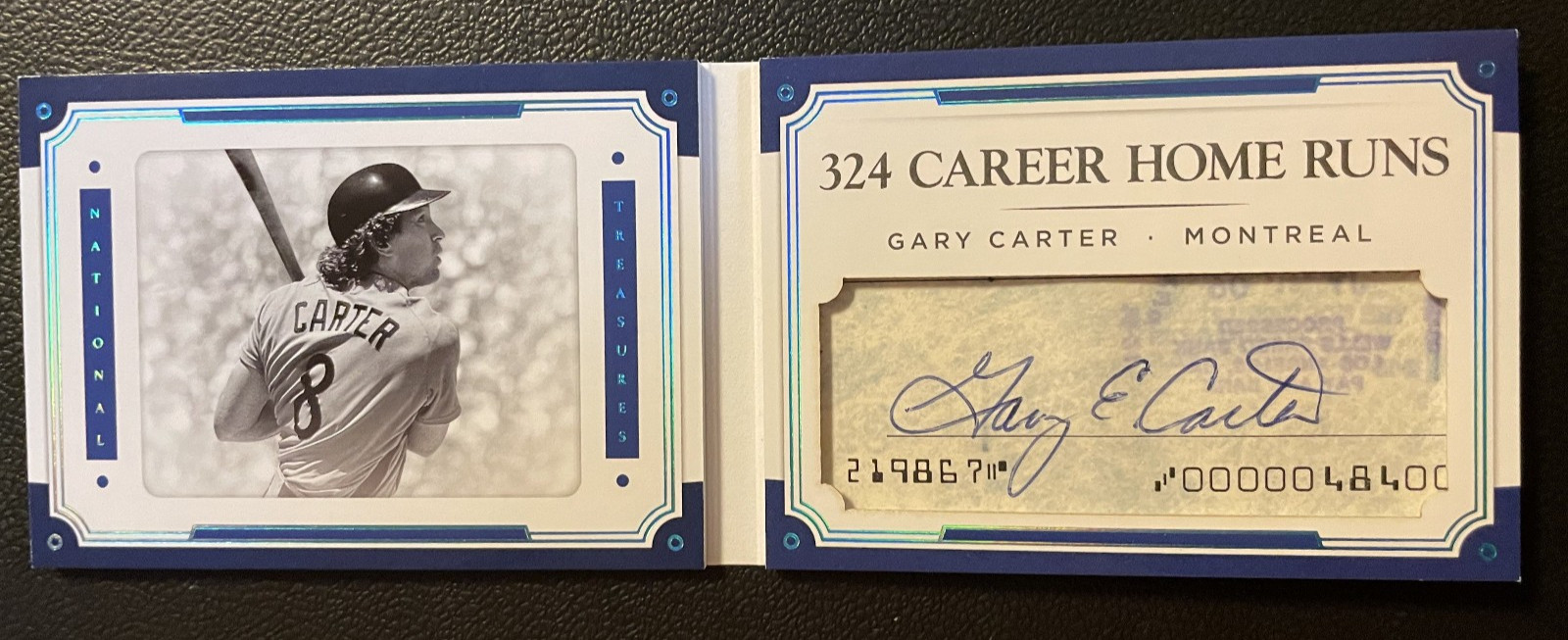 2017 Panini National Treasures Legends Cuts 324 Home Runs Gary Carter 99/99 Auto