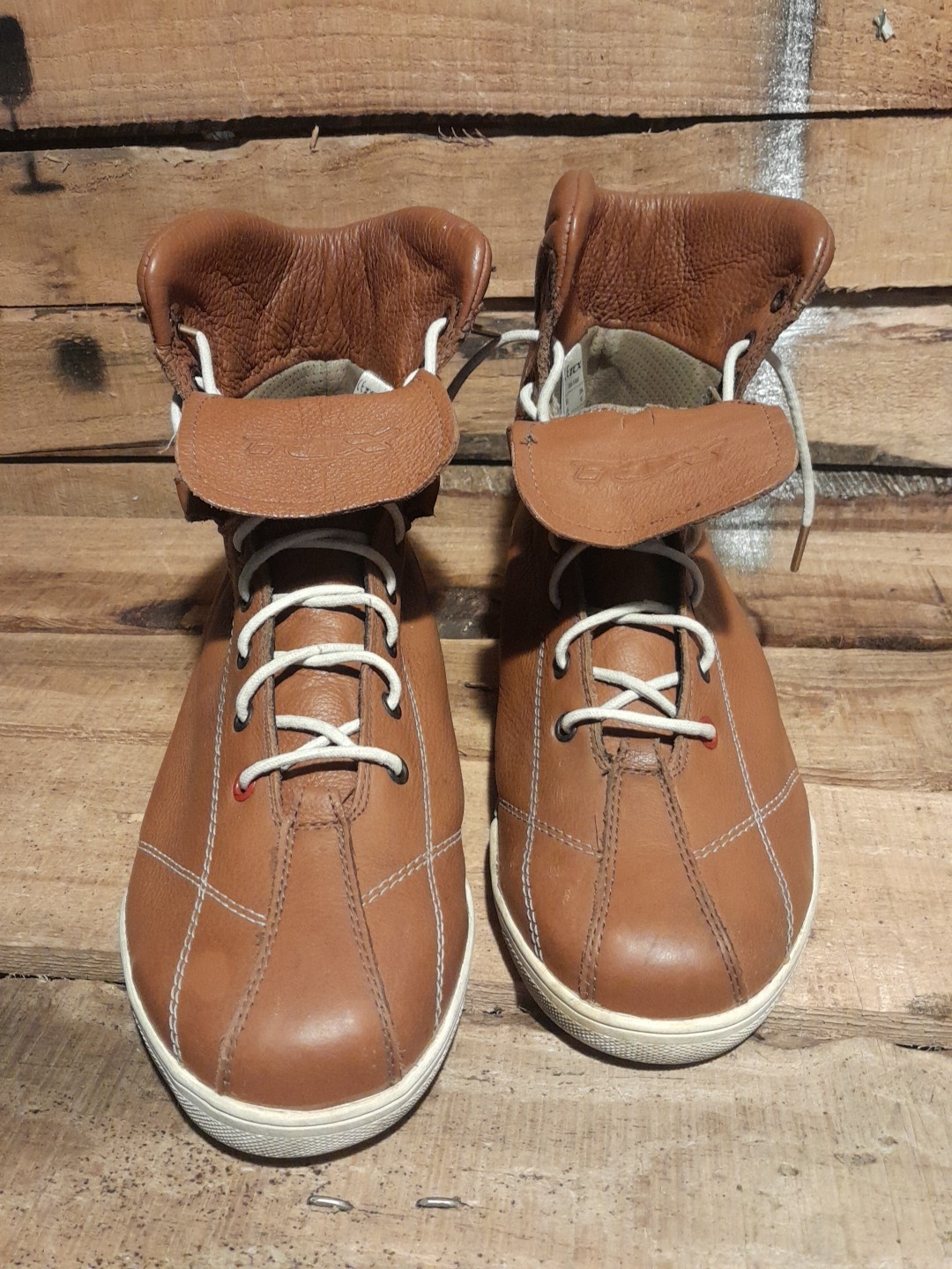 Brown TCX X-RAP WP Urban Trend Boots Men Size 10 / 44 Waterproof Motorcycle Used