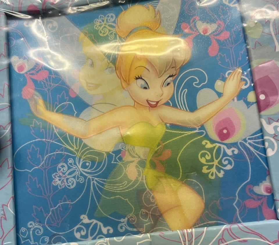 TINKERBELL Hologram 4 x 6 Photo Album w/ Blue Floral Print NEW - Image 4 of 4